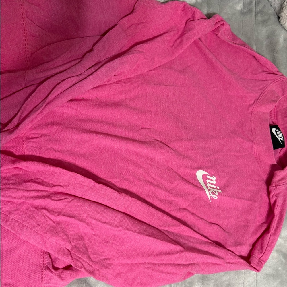 Nike Fuchsia Tee with White Logo